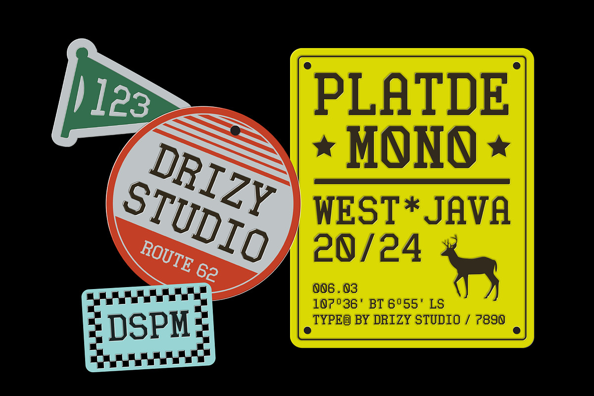 Platde - Vintage Mono Slab Font, a Sans Serif Font by Drizy (Photo 2 of 10)