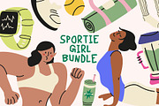 Girls sports Bundle, a Healthcare Illustration by Luamor (Thumbnail 1 of 7)