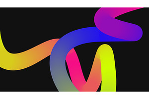 3d Gradient Shape. Beautiful, an Illustration by Holo Art