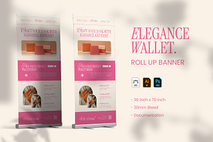 Elegance Wallet - Roll Up Banner, a Print Template by VUNIRA