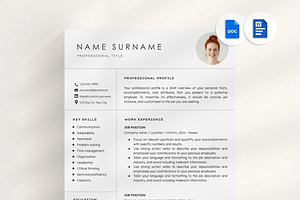 Professional CV Resume Template