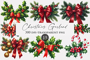 Christmas Garland Clipart, an Illustration by Designworld (Thumbnail 1 of 4)