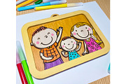 Custom Family Portrait Laser Cut, an Object Graphic by Bubert Art (Thumbnail 6 of 10)