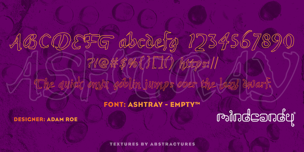 Ashtray™, a Font by MINDCANDY (Photo 1 of 2)