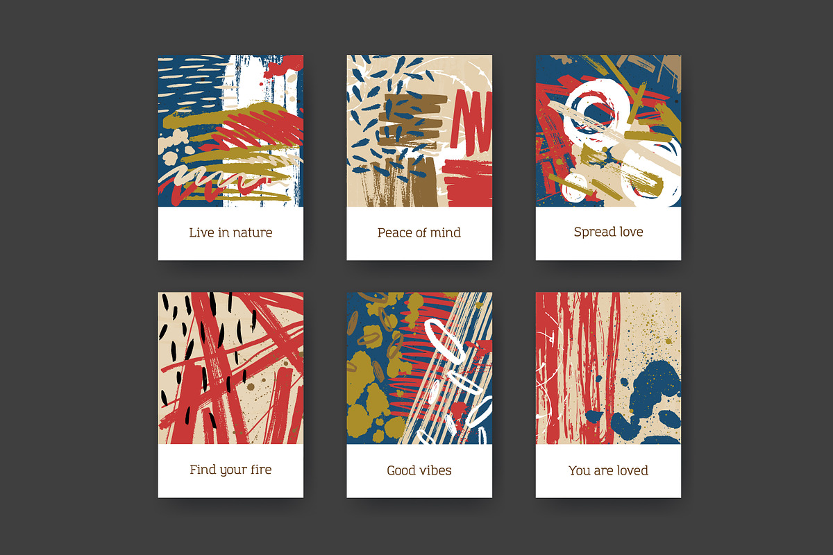 Textured hand drawn cards set, a Texture Graphic by Good Studio (Photo 6 of 15)