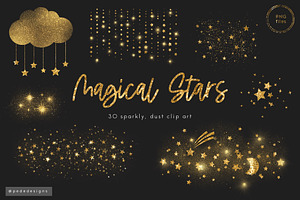 Gold Magical Stars