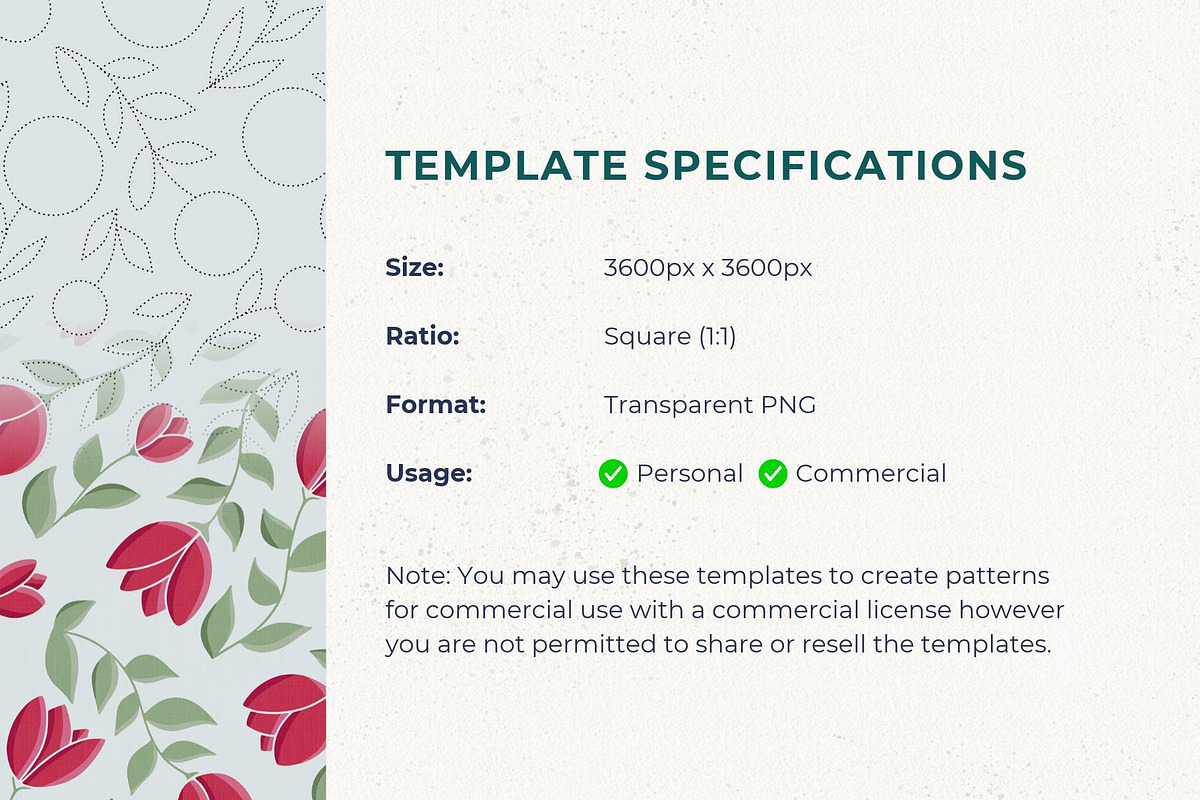 6 Seamless Pattern Templates (Vol 1), a Pattern Graphic by Fern & Quill (Photo 12 of 12)