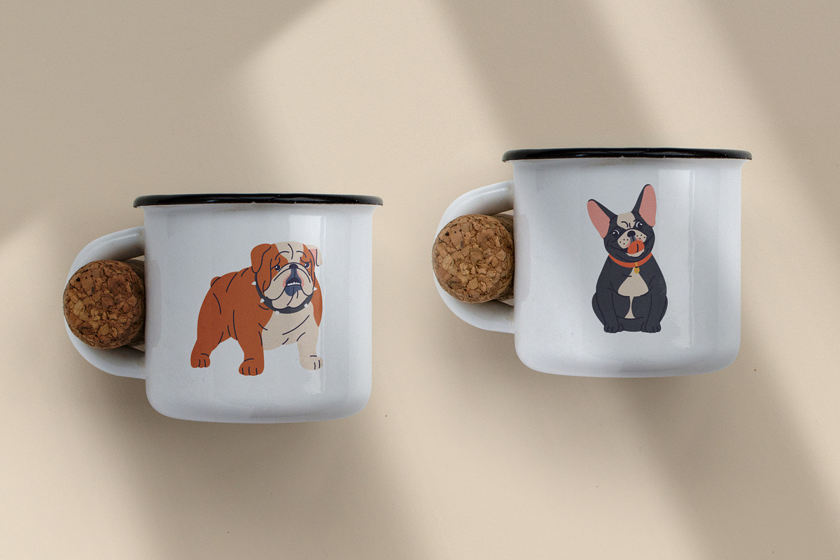 English & French bulldogs, dogs set, an Animal Illustration by Good Studio (Photo 7 of 7)