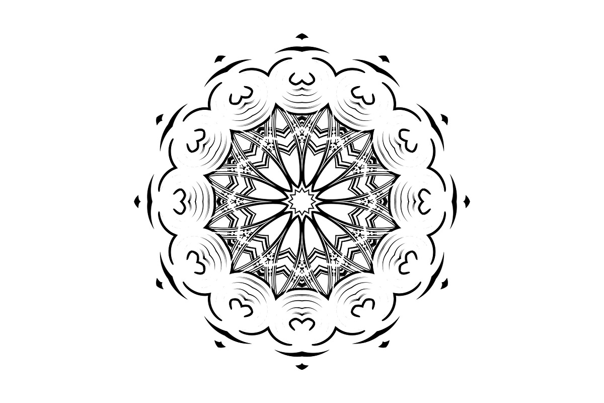 Black White Mandala Illustration Set, a Decorative Illustration by NJ Himel (Photo 82 of 101)