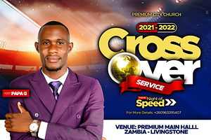 Cross over church banner template