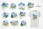 Watercolor travel bundle, summer set, a Person Illustration by LyubovZaytseva (Thumbnail 4 of 20)