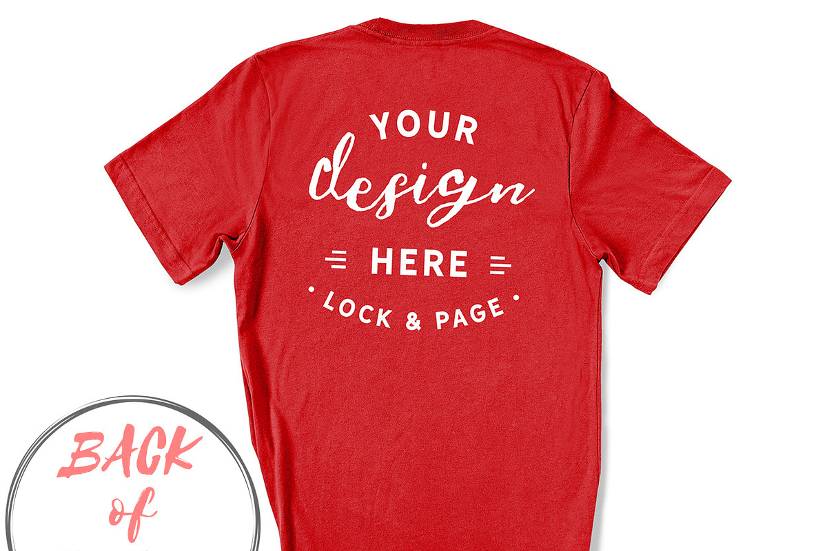 Back Of T-Shirt BC3001 Mockup Bundle, a Shirt Mockup by lock and page (Photo 82 of 88)