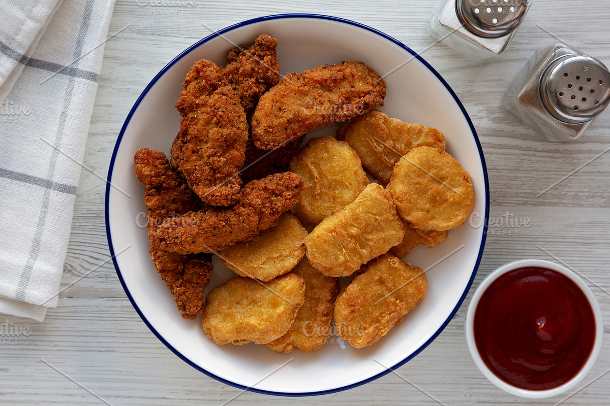 Homemade Chicken Strips and Nuggets with Ketchup, a Food & Drink Photo by LiudmylaChuhunova (Photo 2 of 2)