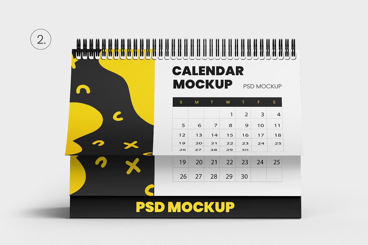 6 Desk Calendar Mockups, a Print Template by Graphic Bird (Photo 4 of 10)