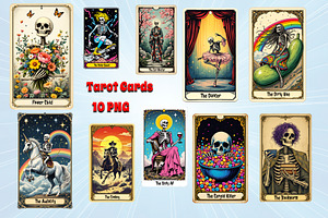 Funny Tarot Cards PNG Bundle 4