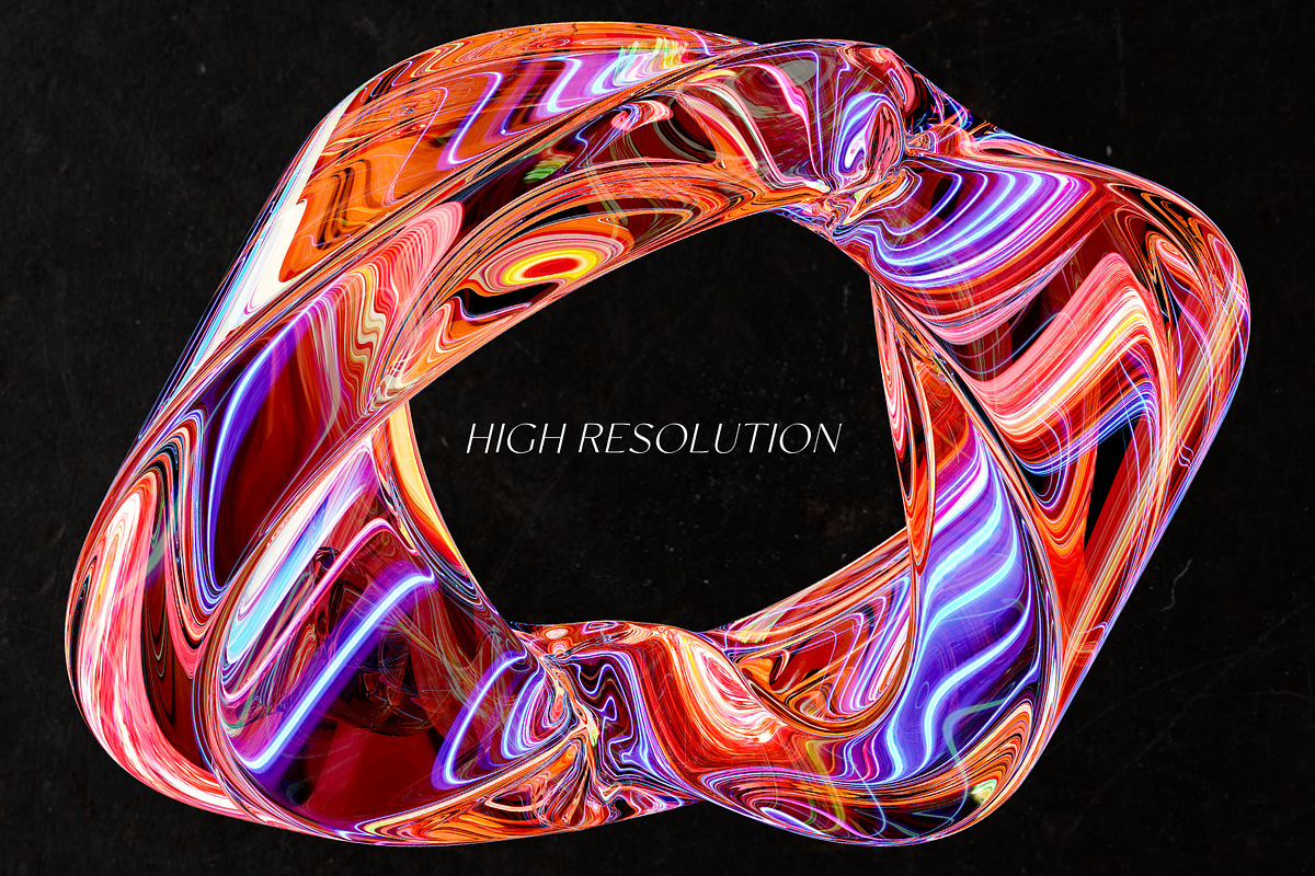Sci-Fi Glass Abstract 3D PNG Shapes, an Object Graphic by stasylionet (Photo 8 of 10)