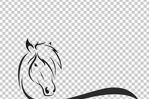 Vector Of Horse Head Design. Animal.