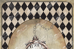 Alice in Wonderland Poster "Clock"