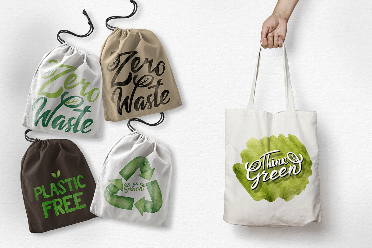 Eco-friendly Lettering Quotes & icon, an Illustration by svetlanaARTdreams (Photo 5 of 10)