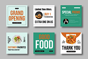 Restaurant Food Social Media Post, a Social Media Template by MightyDesign (Thumbnail 1 of 8)