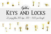 Keys and Padlocks (3 of 3, Golden), an Object Graphic by Scarlet Island (Thumbnail 1 of 2)