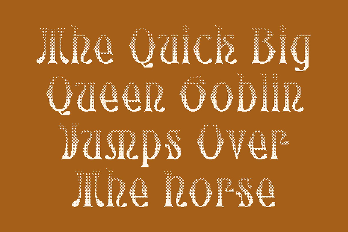 CS Ruskine Halfpixel, a Blackletter Font by Craft Supply Co. (Photo 6 of 8)