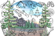 Camping Digital Stamps, a Graphic by Favorites_Art (Thumbnail 7 of 16)