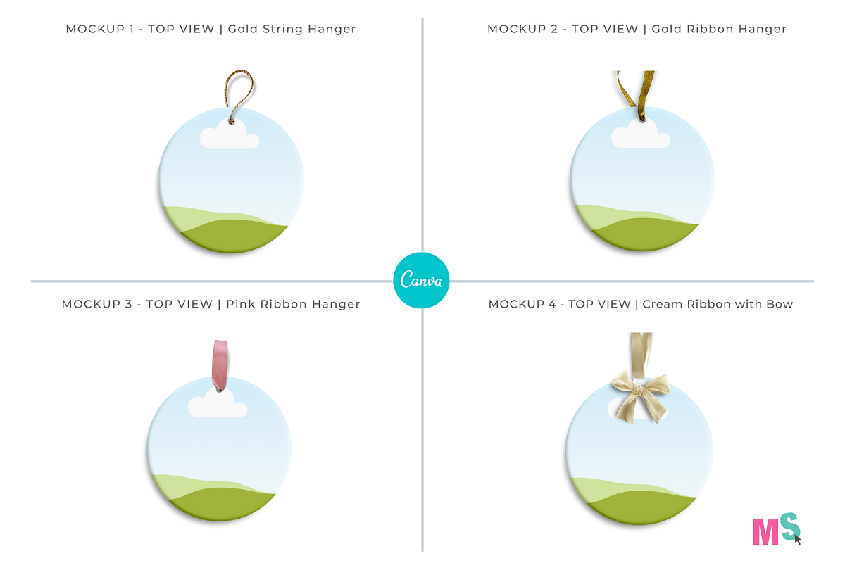 Round Ceramic Ornament Canva Mockup, a Mockup by Mockup Scene (Photo 4 of 15)