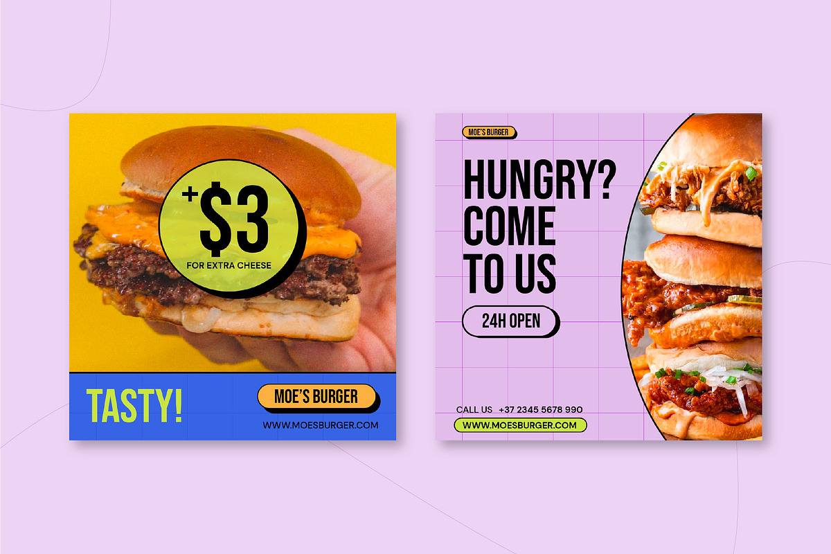 Burger Promo Instagram Post, a Social Media Template by Sundaylab (Photo 3 of 3)