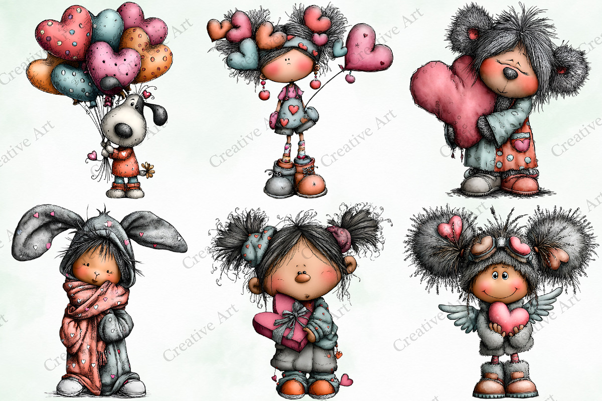 Whimsical Valentine Companions, an Illustration by Creative Art (Photo 2 of 11)