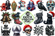 Goth Christmas Clipart, an Illustration by Pixels.Craft (Thumbnail 1 of 7)