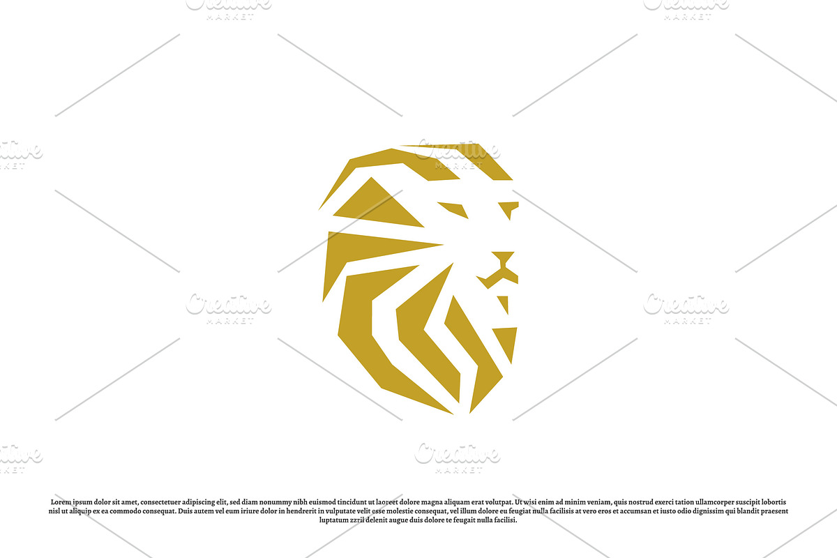 Royal Lion Face Logo Design Icon, a Branding & Logo Template by Morvana Crew