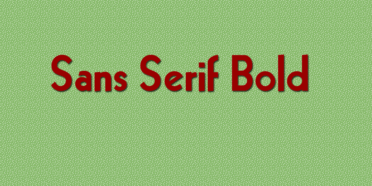 Sans Serif Bold, a Sans Serif Font by Wooden Type Fonts