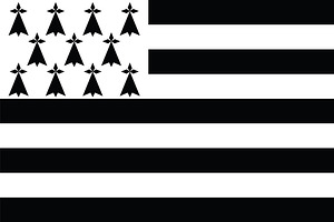 Vector of Brittany flag.