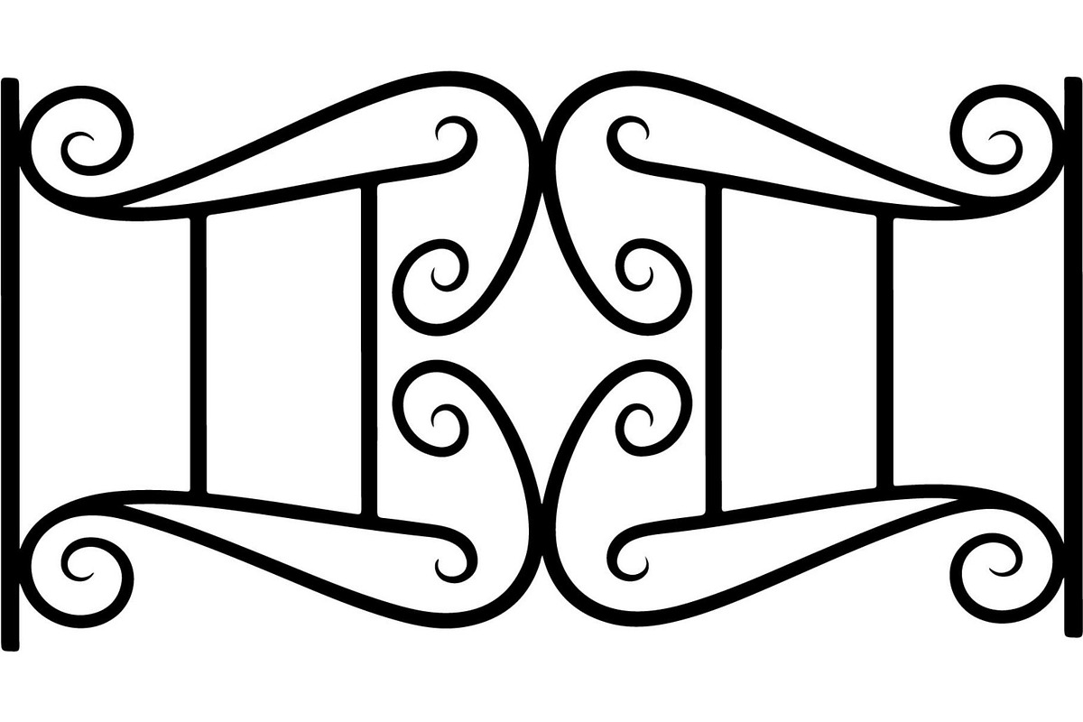 Luxury Iron Scroll Gate Railing, an Object Graphic by Designer_Momina (Photo 4 of 17)