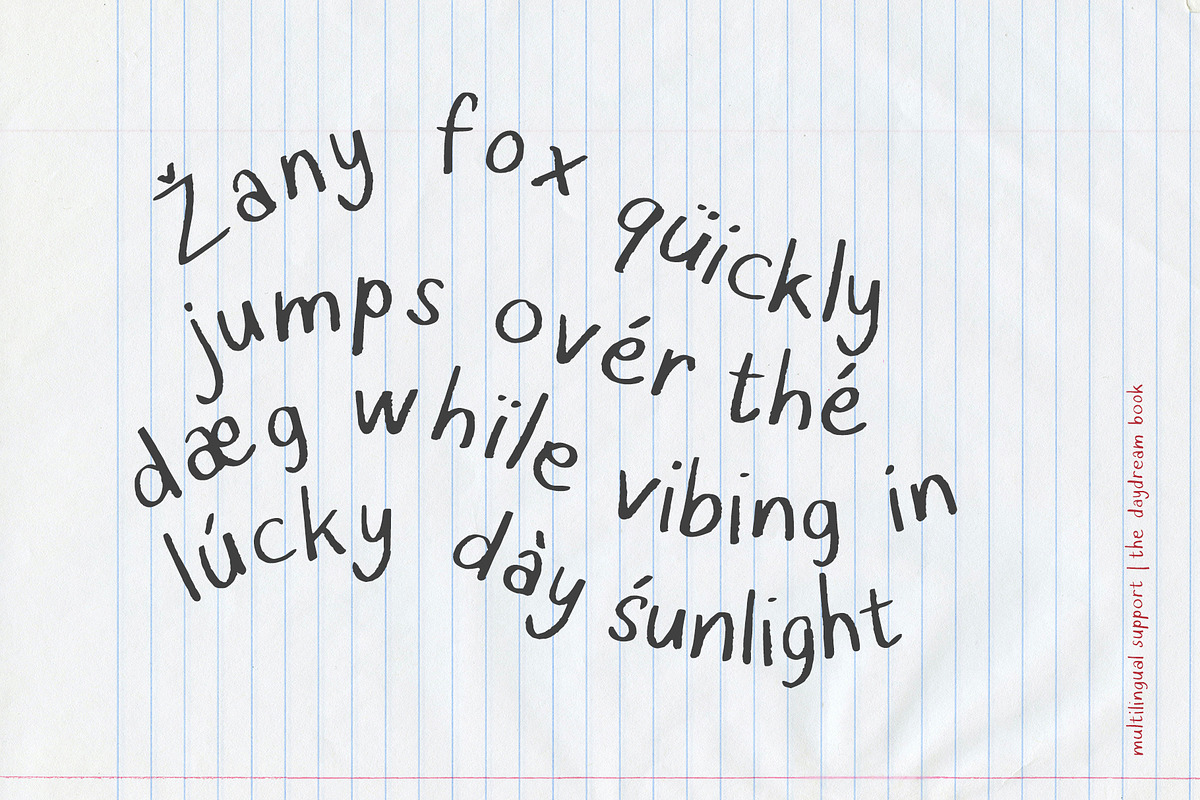 The Daydream Book Handwritten Font, a Handwritten Font by Perplexitics (Photo 8 of 10)
