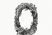 50 Elegant Floral Oval Mirror Frame, a Decorative Illustration by Amazin_art (Thumbnail 20 of 26)