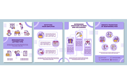Resignation letter tips brochure, a Brochure Template by bsd studio