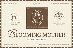 Blooming Mother Logo Kit, a Branding & Logo Template by Orca Design