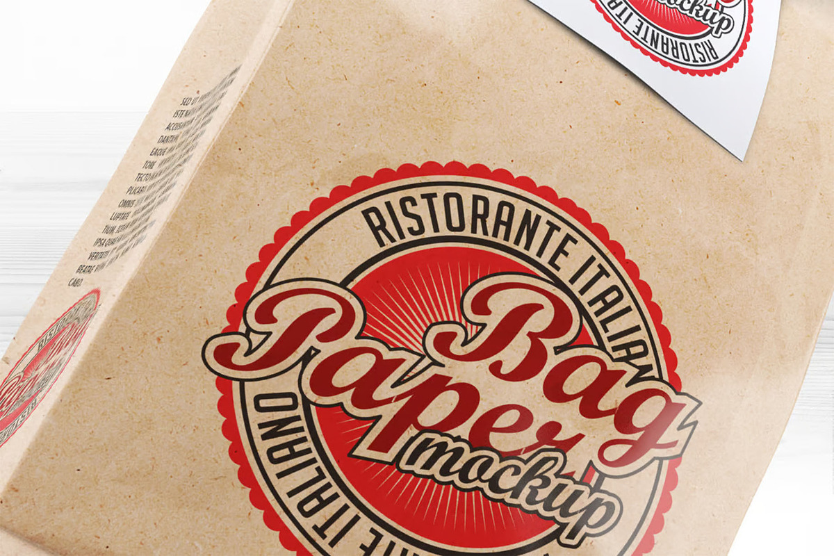 Paper Bag Mock-Up, a Packaging Mockup by DesignRushMarket (Photo 5 of 8)