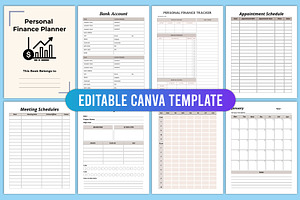 Personal Finance Planner Canva