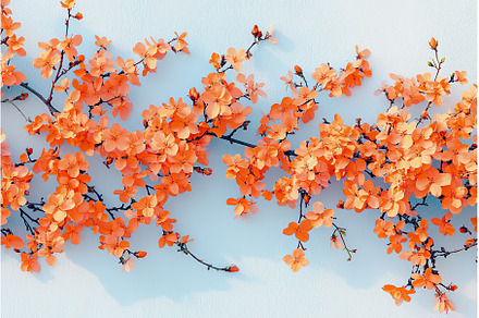 Beautiful orange blossoms against a, a Nature Photo by Lermont51