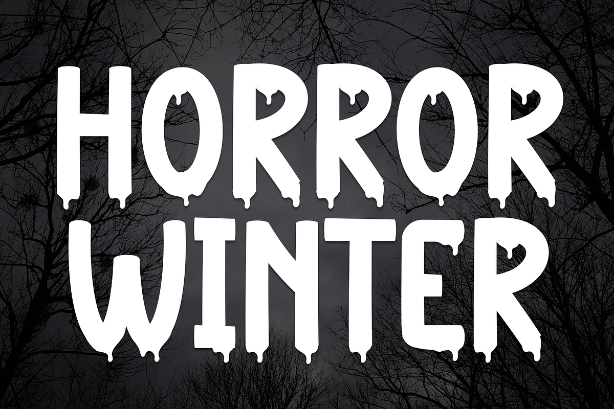 Horror Winter | Script Font, a Script Font by Scratchones (Photo 1 of 8)