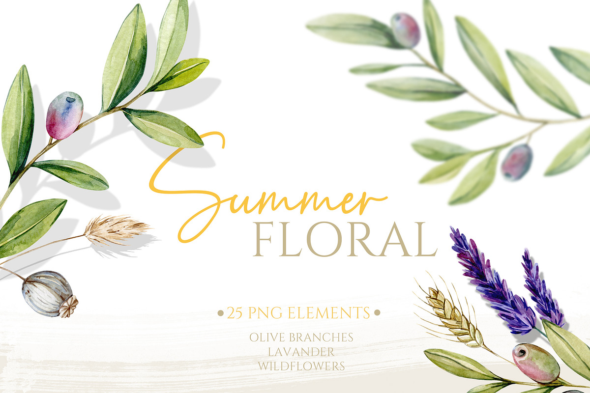 Watercolor Summer Picnic Collection, a Food Illustration by S_ARTLOVE (Photo 3 of 11)