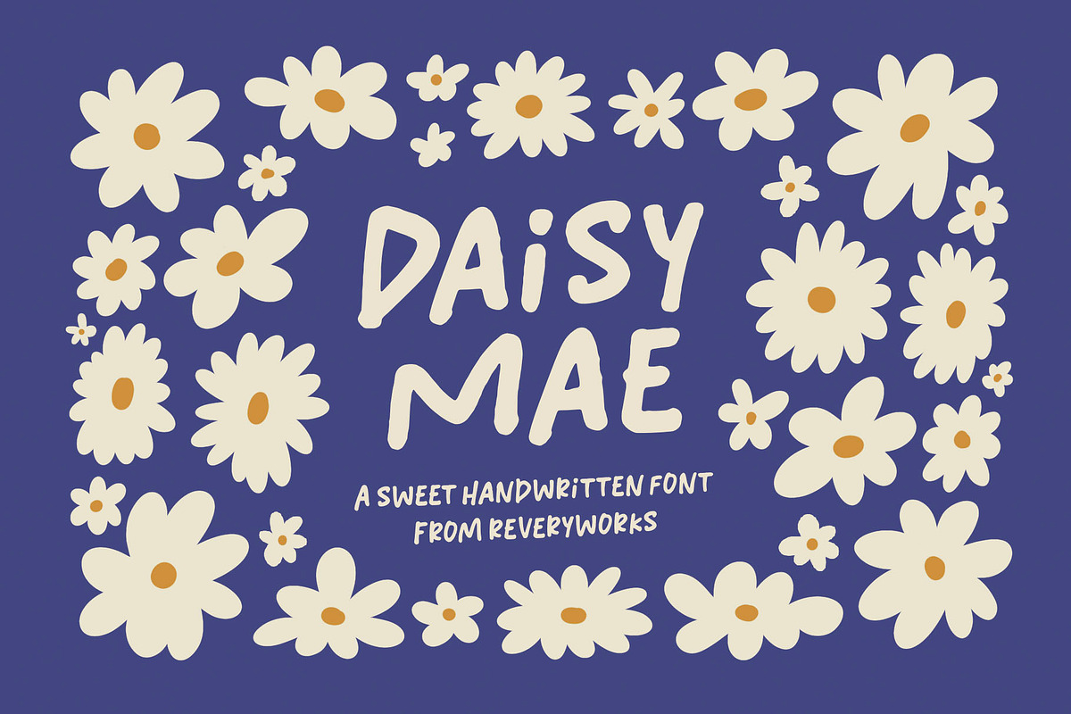 Daisy Mae Handwritten font, a Font by ReveryWorks (Photo 1 of 11)