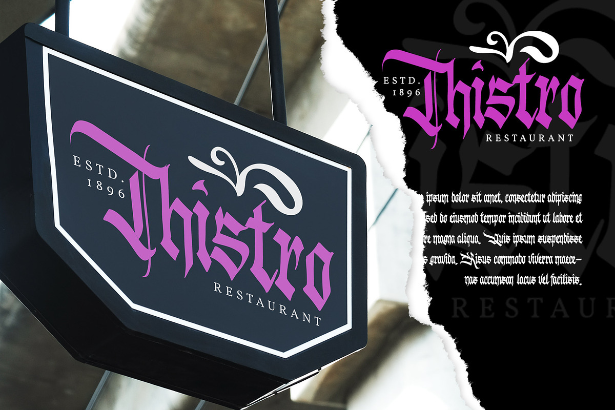 Ventralie, a Blackletter Font by Vintage Division (Photo 7 of 10)