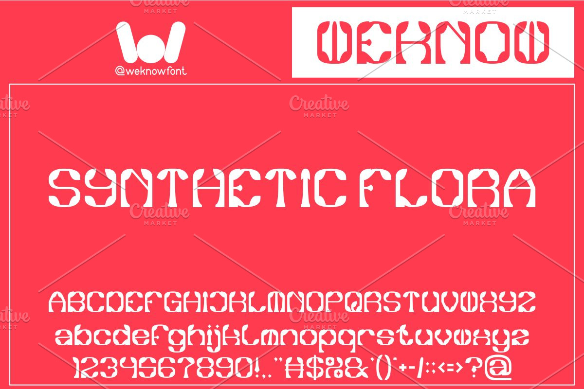 Synthetic Flora font, a Font by weknow (Photo 1 of 8)