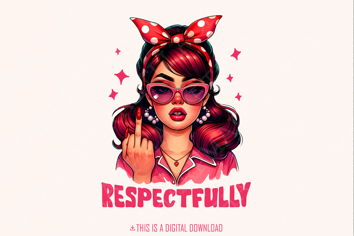 Respectfully PNG, Middle Finger, an Illustration by SharpMarketplace (Photo 1 of 9)
