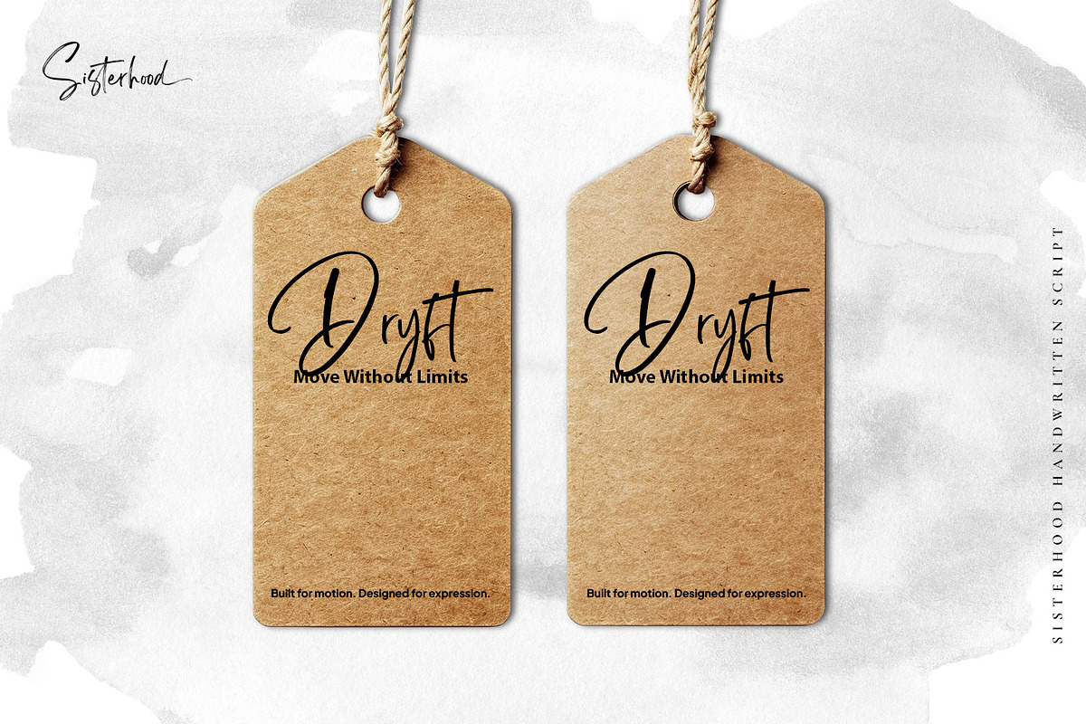 Sisterhood - Chic Brush Font, a Script Font by din-studio.com (Photo 3 of 16)