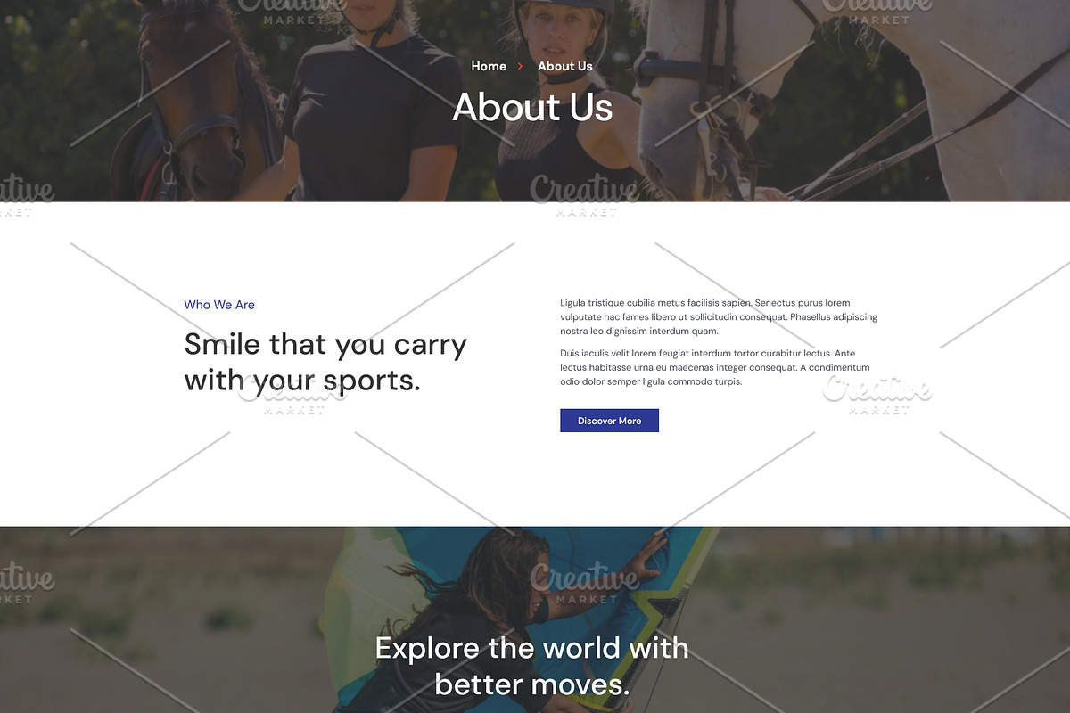 Horse Riding & Kite Surfing Template, a WordPress Template by HasnainDEV (Photo 2 of 3)